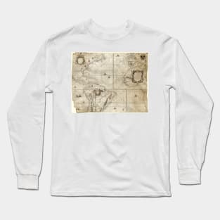 Map of the Atlantic coasts, 1660 (C029/1143) Long Sleeve T-Shirt